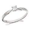 Polar Fire 9ct White Gold Princess Cut Diamond Solitaire Ring - 1/4ct - D6603
