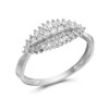 9ct White Gold Diamond Cluster Ring - 1/3ct - D66106