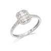 9ct White Gold Diamond Cluster Ring - 1/3ct - D66114