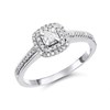 9ct White Gold Diamond Halo Cluster Ring - 20pts - D66130