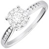9ct White Gold Diamond Starburst Cluster Ring - 1/2ct - D66189