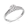 9ct White Gold Diamond Cluster Ring - 1/2ct - D6641
