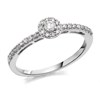 9ct White Gold Diamond Halo Cluster Ring - 1/4ct - D6887
