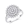 9ct White Gold 1 Carat Diamond Cluster Ring - D7107