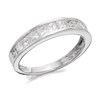 9ct White Gold 1 Carat Princess Cut Diamond Half Eternity Ring - D71110