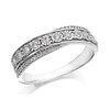 9ct White Gold Diamond Crossover Band Ring - 20pts - D71148