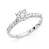 9ct White Gold Diamond  Cluster Ring - 1/2ct - D71155