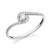 9ct White Gold Diamond Twist Ring - 20pts - D71157