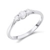 9ct White Gold Diamond Trilogy Ring - 1/3ct - D71163