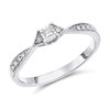 9ct White Gold Princess Cut Diamond Ring - 10pts - D71184