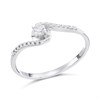 9ct White Gold Twist Diamond Ring - 15pts - D71201