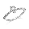 9ct White Gold Diamond Pear Cluster Ring - 1/2ct - D7137