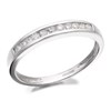 9ct White Gold Diamond Half Eternity Ring - 1/4ct - D7188
