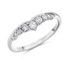 9ct White Gold Diamond Wishbone Ring - 30pts - D72134