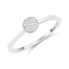 9ct White Gold Round Pave-Set Diamond Cluster Ring - D72154