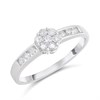 9ct White Gold Diamond-Set Cluster Ring,  1/2ct - D72156