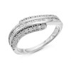 9ct White Gold Diamond Triple Wave Ring - 1/3ct - D72228