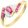 9ct Gold Ruby And Diamond Ring - D74001