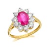 9ct Gold Ruby And 1 Carat Diamond Cluster Ring - D7425