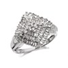 9ct White Gold Diamond Cluster Ring - 1/2ct - D7706