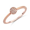 9ct Rose Gold Pave-Set Diamond Round Cluster Ring - D7889