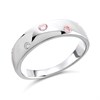 One In A Million 9ct White Gold Pink Diamond Band Ring - 10pts - D78904