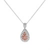 One In A Million 9ct Two Colour Gold Pink Diamond Necklace - 20pts - D78914