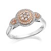One In A Million 9ct Two Colour Gold Pink Diamond Cluster Ring - 35pts - D78918