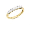 9ct Gold Princess Cut Diamond Half Eternity Ring - 1/2ct - D80104