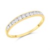 9ct Gold Diamond Half Eternity Ring - 1/4ct - D80122