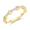 9ct Fancy Chain-Link Diamond Half Eternity Ring - D80142