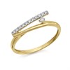 9ct Gold Diamond Lightening Ring - 8pts - D80251