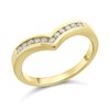 9ct Gold Diamond Set Wishbone Ring - D80260