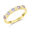 9ct Gold Tanzanite And Diamond Band Ring - D8326