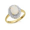 9ct Gold Opal And Diamond Ring - D84271