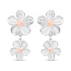 Hot Diamonds Silver &And Rose Gold Plated Forget Me Not Earrings - D9174