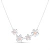 Hot Diamonds Silver And Rose Gold Plated Forget Me Not Necklace - D9178