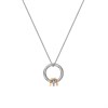 Hot Diamonds Silver & Gold Plated Trio Barrel Necklace - D9183