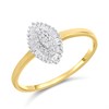 9ct Marquise Diamond Cluster Ring, 1/4ct - D9332