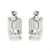 9ct White Gold Aquamarine And Diamond Stud Earrings - D94117