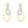 9ct Gold two Colour Diamond Drop Earrings - D94128