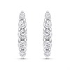 9ct Gold Fancy Diamond Bar Earrings, 20pts/pr - D94173