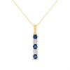 9ct Gold Sapphire And Diamond Necklace - D95128