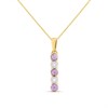 9ct Gold Amethyst And Diamond Necklace - D95129