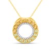 9ct Citrine, Peridot And Diamond Necklace - D95151