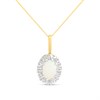9ct Opal And Diamond Cluster Necklace - D95154