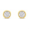 9ct Illusion-Set Diamond Stud Earrings - D96106