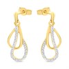 9ct Diamond-set Double-Teardrop Earrings - D9692