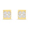 9ct Diamond Square-Shaped Stud Earrings, 36pts/pr - D9693