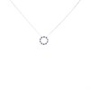 9ct White Gold Sapphire And Diamond Circle Necklace - 10pts - D97115